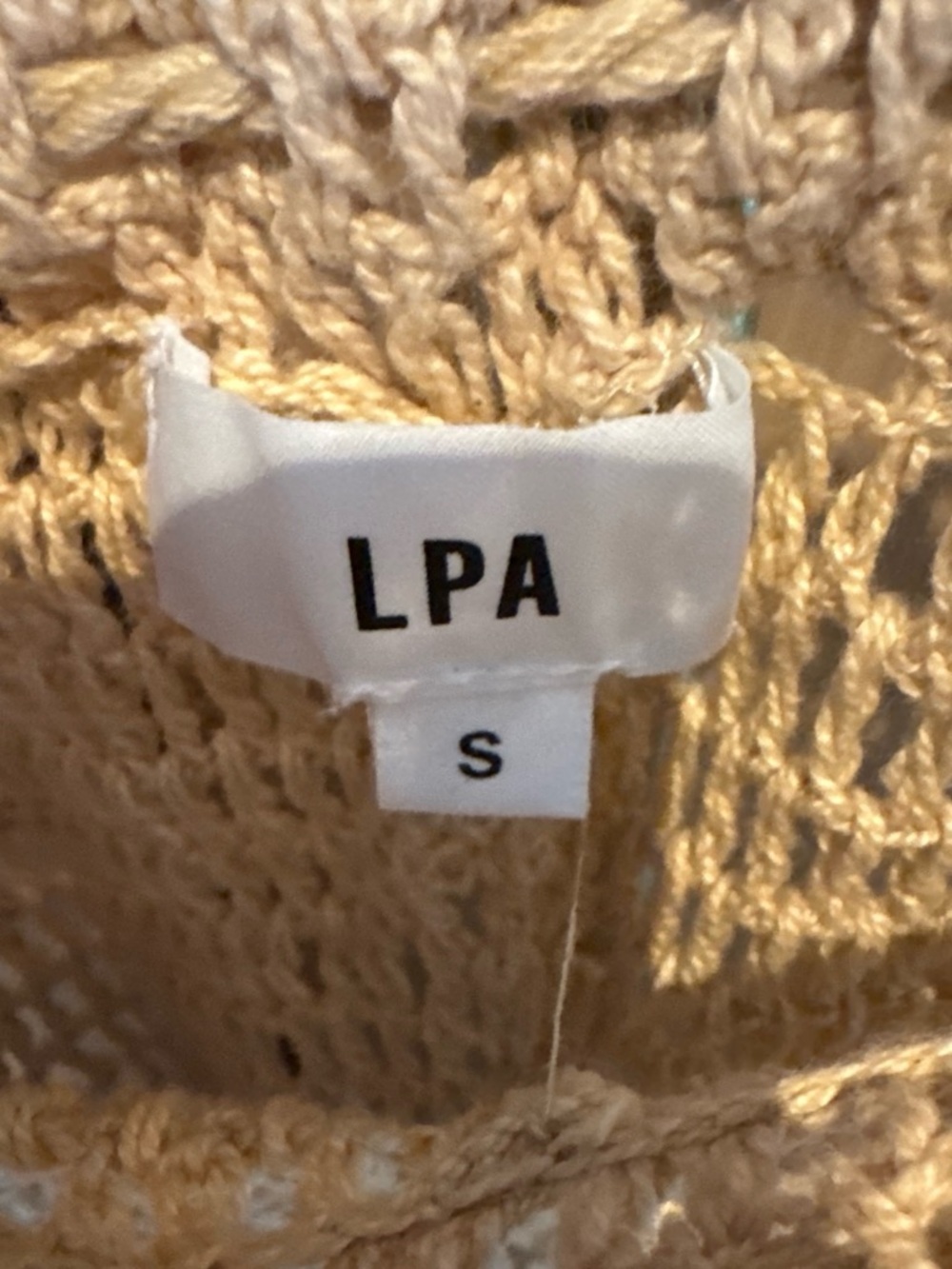 LPA Crochet Tassel Waist Cream Shorts - Picture 2 of 4